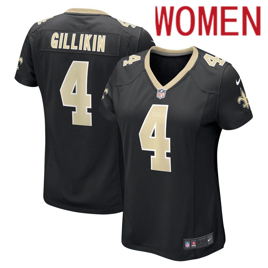 Women New Orleans Saints #4 Blake Gilikin Nike Black Game Player NFL Jersey